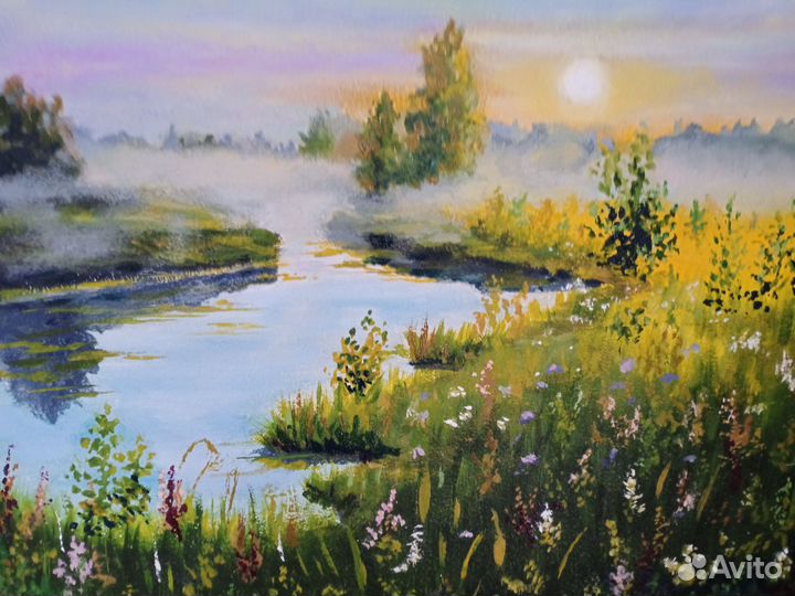 Этюд. Летняя тишина. Масло