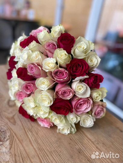 Букет 25 роз, букет 51 роза, букет 101 роза