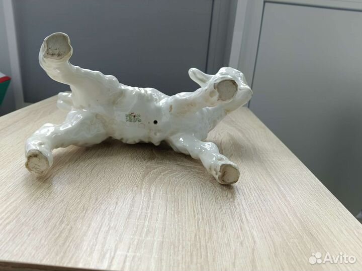 Статуэтка Козленок фаянс зик Конаково 50-е годы