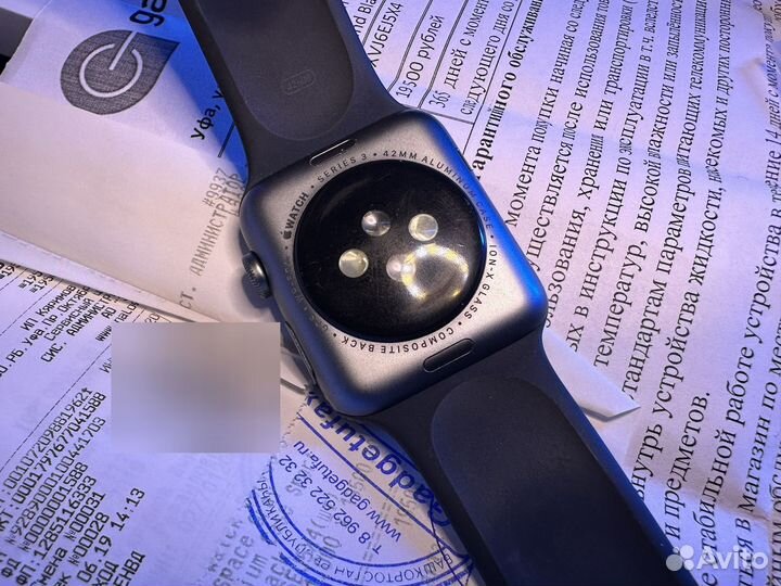 Apple watch 3 42mm Оригинал батарея на 96 есть чек
