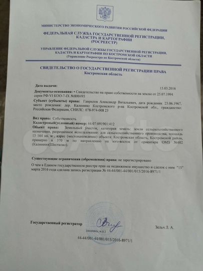 Участок 100 сот. (СНТ, ДНП)