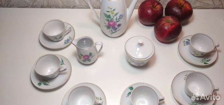 Кофейный сервиз гдр фарфор
