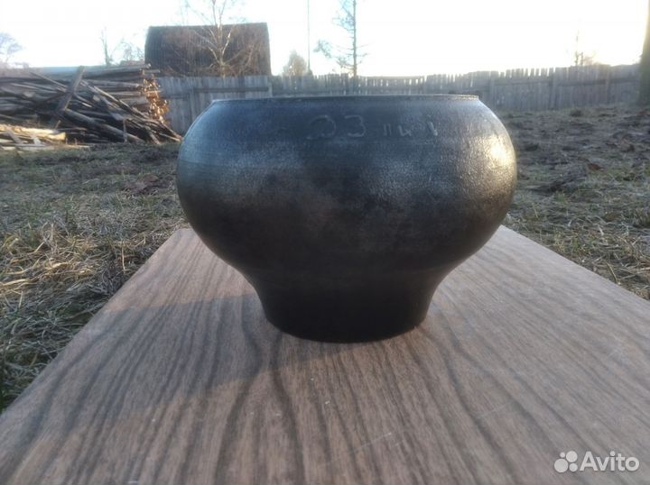 Чугунок Советский 4 литра С Рогачом Чугун Сохран