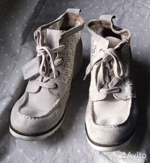 Ботинки жен bronx 40 замш с кружев сеточкой