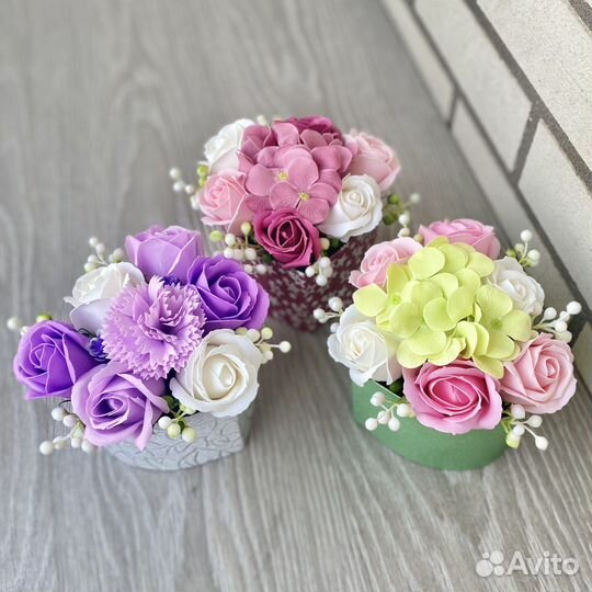 Мыльные букеты на корпоратив розы