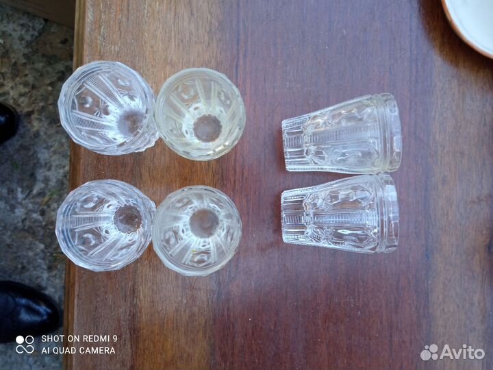Старые вещи Б/У. Рюмки 8 шт. Тяжёлые