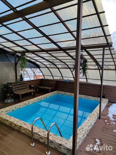 Русская баня на дровах с купелями и мангалом