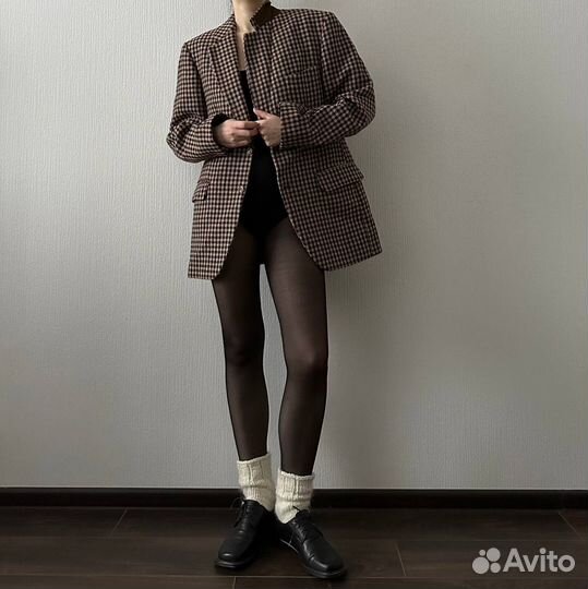 Шерстяной винтажный пиджак