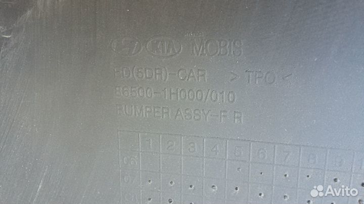 Бампер передний Kia Ceed 2007-2009 865001h000/010