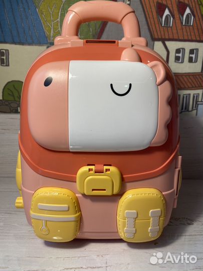 Кукольный домик с мебелью(рюкзак трансформер)