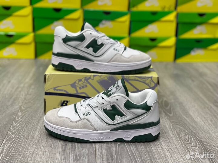 Кроссовки New Balance 550 White Green (36-45)