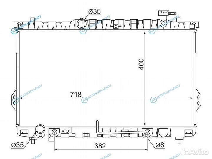 HY0006-1 Радиатор hyundai santa FE classic 2.02.42