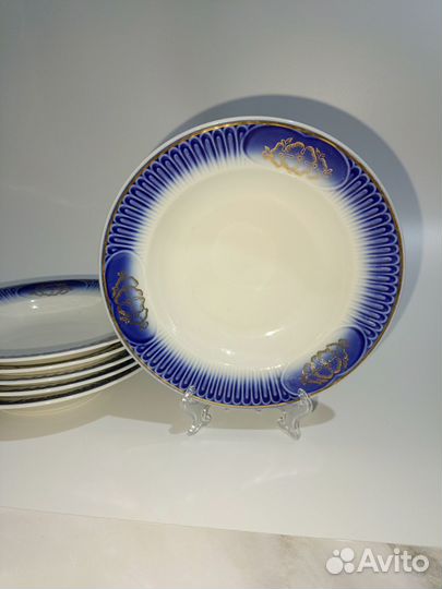 Порционные тарелки СССР. Сумской Фз 1974г.Позолота