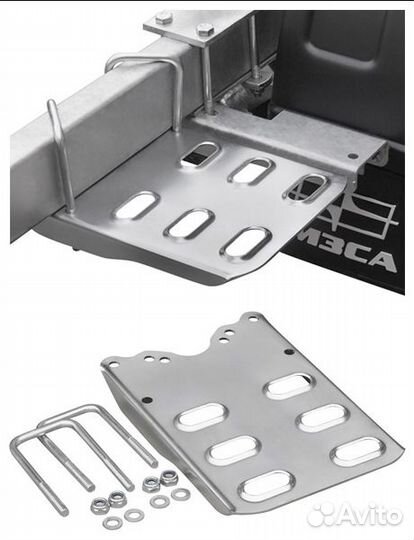 Подножка для лодочного прицепа, проф труба 80(100)