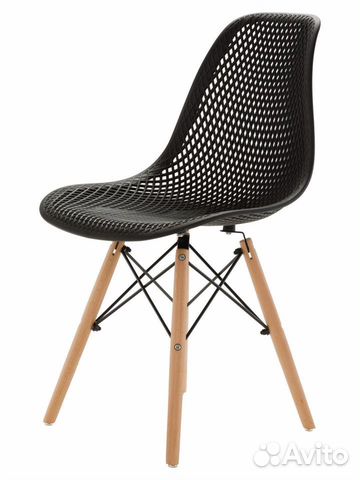 Стул ажурный в стиле eames DSW, черный, 3 шт NEW