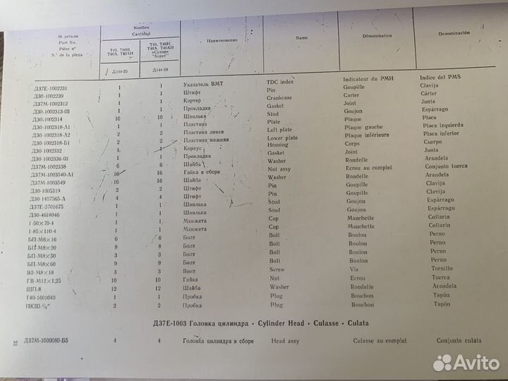 Каталог деталей трактор Т-40