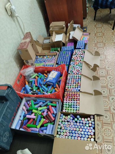 Аккумуляторные li-ion 18650, лента никилевая