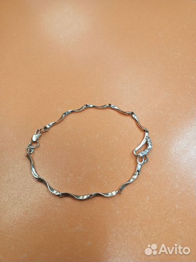 Серебряный браслет с фианитами 925 проба