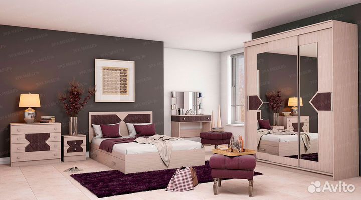 Спальня Николь лиственница светлая