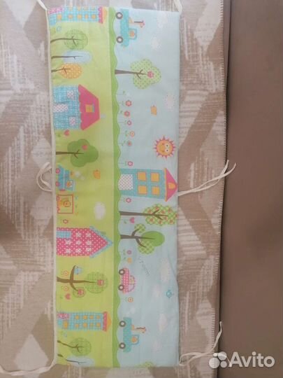 Бортики в детскую кроватку +постельное