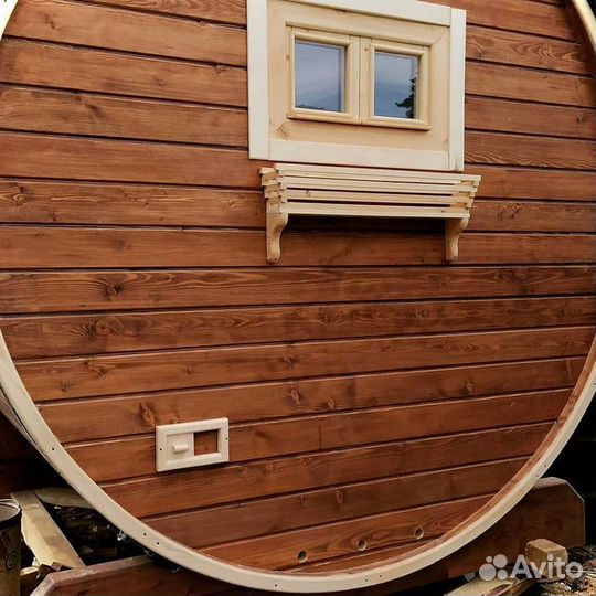 Перевозная баня бочка 6 м