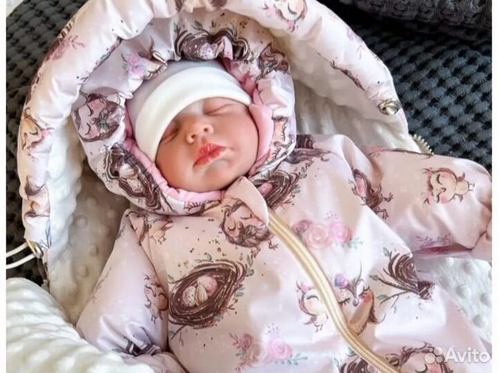 Конверт на выписку для девочки зима