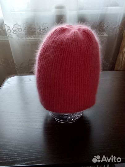 Шапка вязаная из пуха норки 56-58