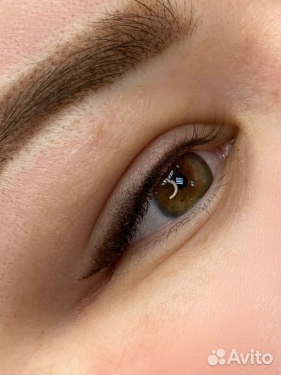 Напыление бровей, межресничка