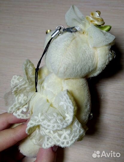 Мягкие брелки : медвежонок и кролик меховой