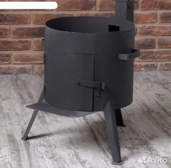 Печь под казан с трубой