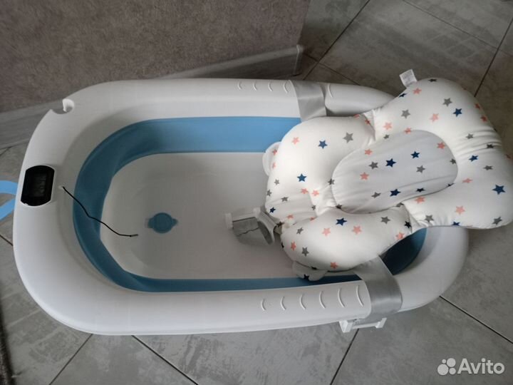 Ванночка для купания складная с термометром