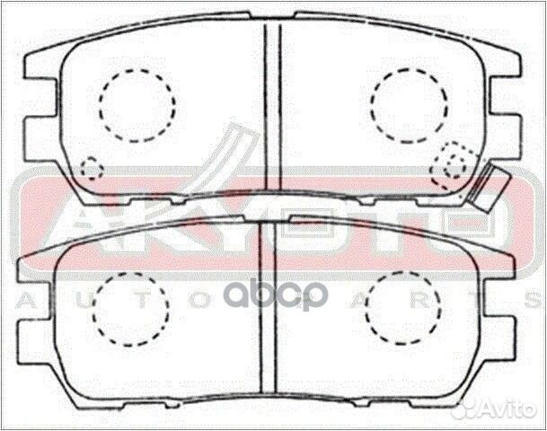 Колодки тормозные дисковые задние AKD-1152 akyoto