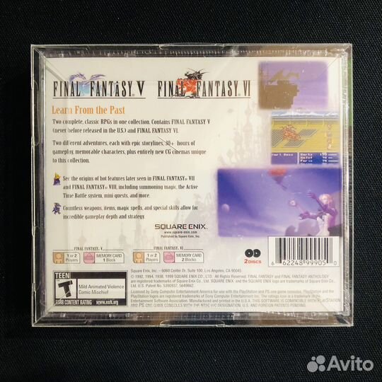 Игра PS1 лицензия Final Fantasy Anthology