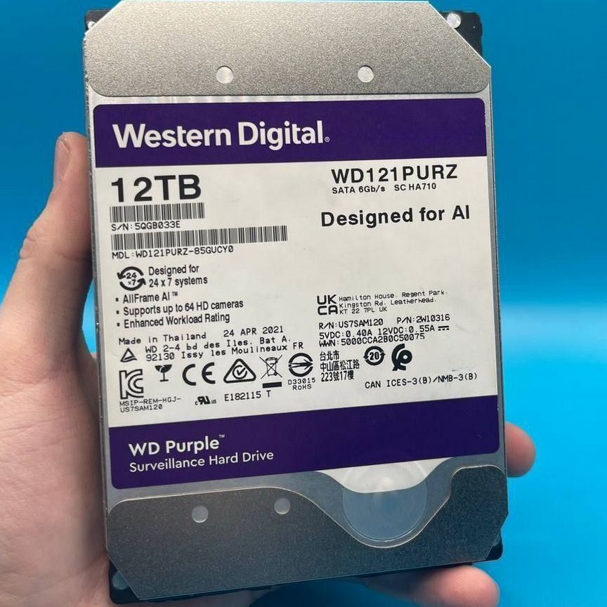 [WD121PURZ] 12тб Wd Purpleб/У