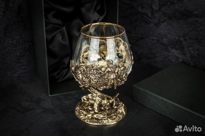 Бокал для коньяка «Охота Элит Медведь»