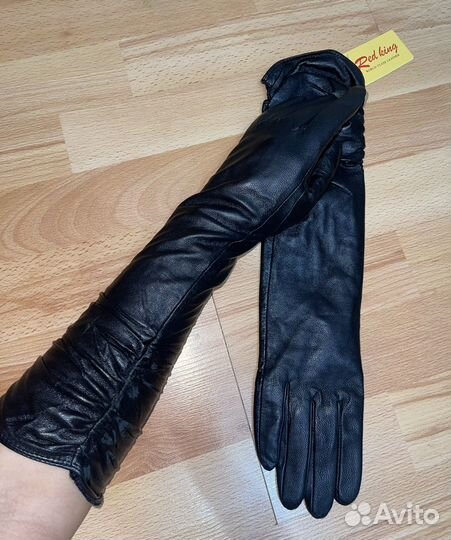 Перчатки женские кожаные новые длинные