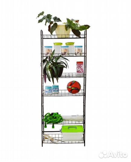 Стеллаж 6-ти секционный черный алт 95Ч (189*64,5*2