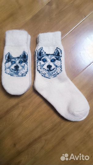 Носки и варежки хаски