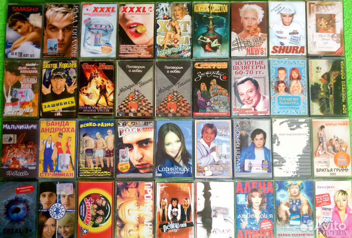 Аудиокассеты музыка лот 36 шт
