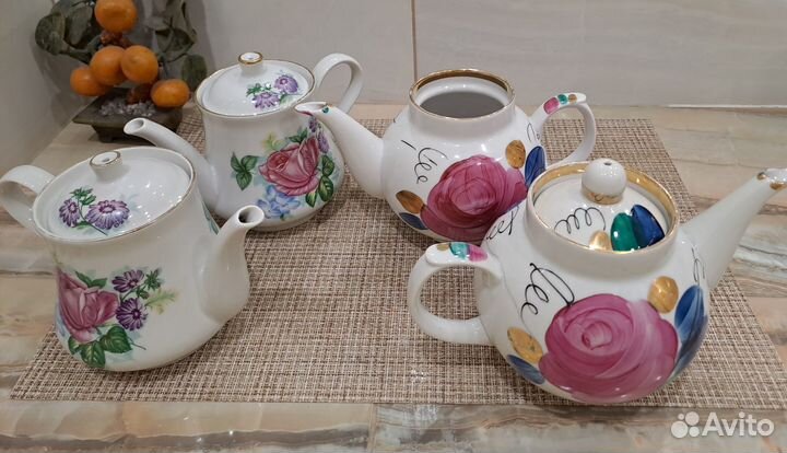 Чайник, сахарница, чайные сервизы Дулево СССР