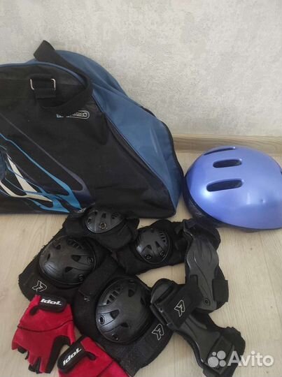 Детские ролики раздвижные и защита, р. 31-36