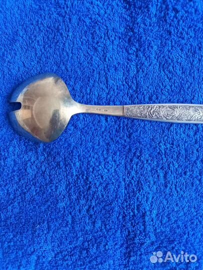 Ложка салатная серебро с позолотой 916 Таллин