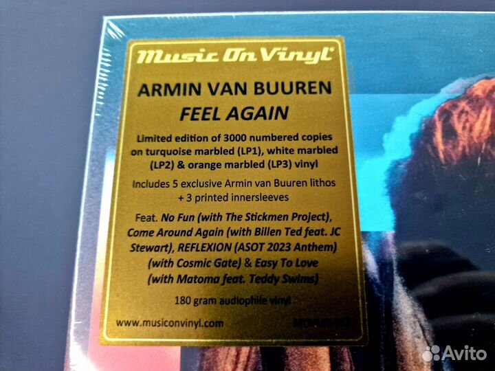Armin VAN buuren - feel again 3xLP винил цветной
