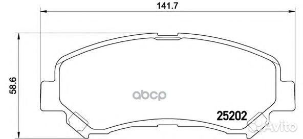 Колодки тормозные дисковые перед P79028 Brembo