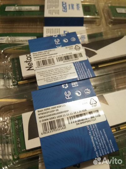 Оперативная память Netac ddr3 8 gb 1600 мгц