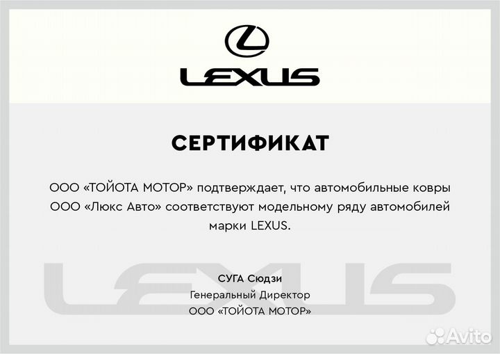 3D Коврики Lexus GX из Экокожи