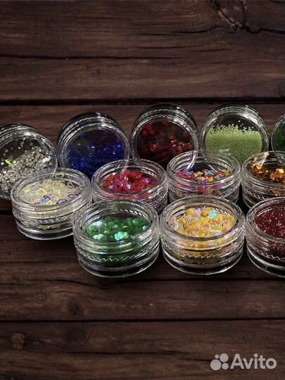 Пайетки, блестки для маникюра