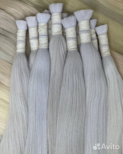 Волосы для наращивания, нейтральный блонд волна