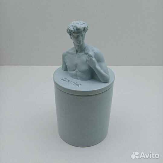 Кашпо шкатулка Давид из гипса ручная работа
