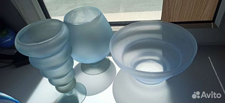 Вазы из цветного стекла